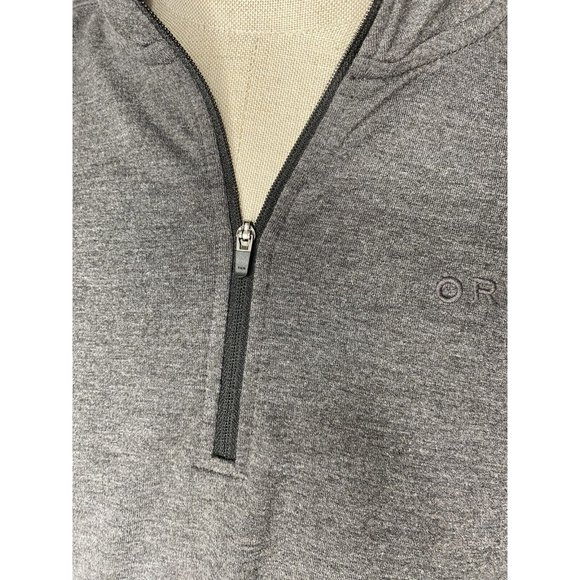 Orvis Mens Grey 1/4 Zip Size M Pull Over Shirt Knit Fishing Hiking - Picture 3 of 5